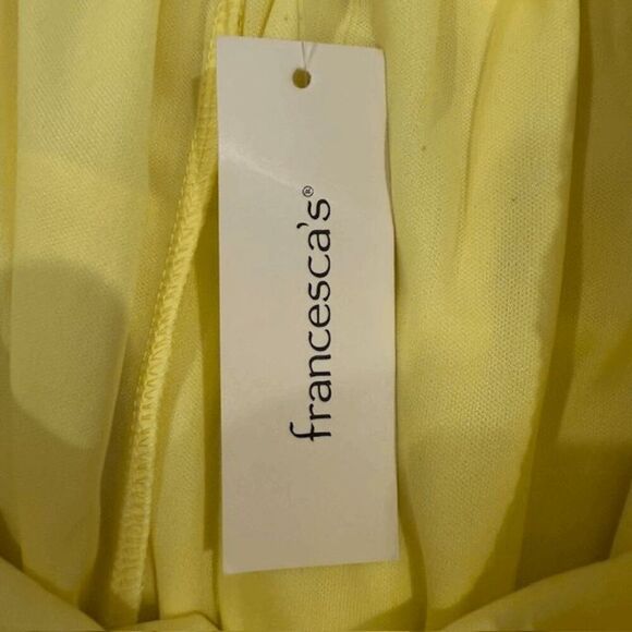 NWT Francesca's Mi Ami Valencia Tiered Ruffle Mini Skirt Swiss Dot Size Large - Picture 5 of 11